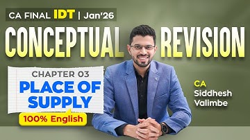 CA Final IDT - ENGLISH Revision - Place of Supply | Jan