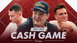 PHIL HELLMUTH PLAYS $25/$50! Feat. T1000, Spooky & Crypto Max | Champions Club LIVE screenshot 4