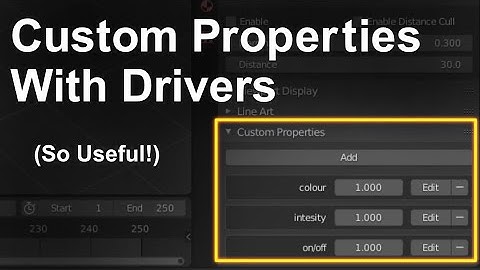 Blender Using Custom Properties To Drive Multiple Parameters