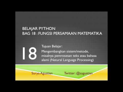 Belajar Bahasa Pemrograman Python #18A (Fungsi Matematika y=f(x) Aljabar Kalkulus)