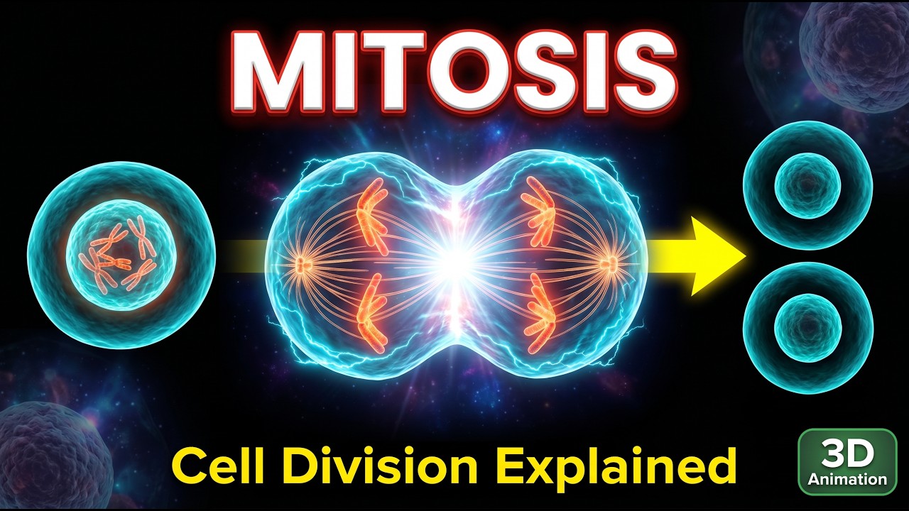 🔬 The AMAZING Science of Cell Division | MITOSIS 3D Animation | Biology#viralvideo #anatomy