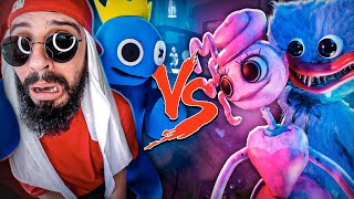 Azul Babão e Mussa Vs. Mommy e Huggy Wuggy - Batalha com Games (Batalha de Duplas)