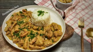 Beef Stroganoff ستروغونوف لحم على الطريقة الروسية الطعم خرااافي?من أطيب الأكلات الغربية طعم لايقاوم