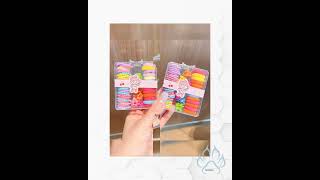 Colorful Hair Accessories Set for Girls – Mini Hair Claw Clips & Baby Elastic Rubber Bands