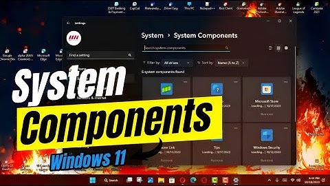 New System Components Page for Settings on Windows 11