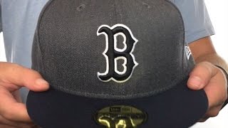 Red Sox 'SHADER MELT-2' Grey-Navy Fitted Hat by New Era