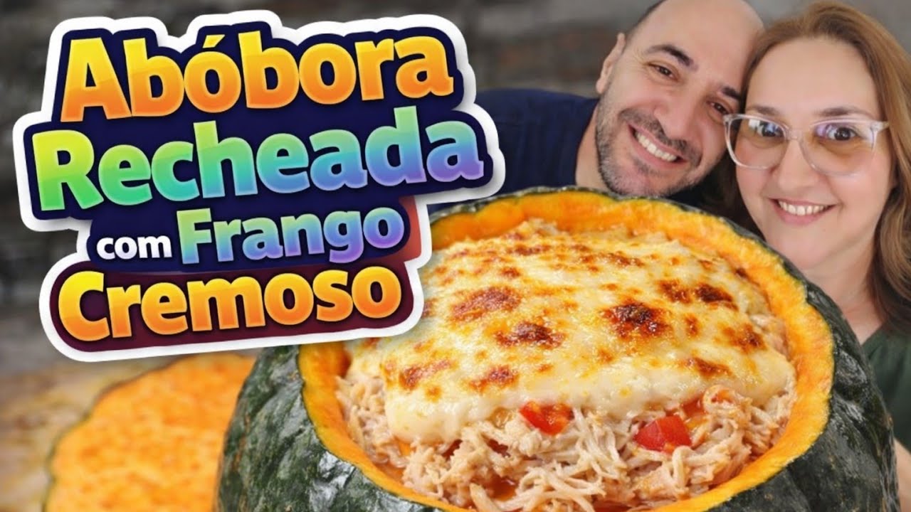 🔥 Como Fazer Abóbora Recheada com Frango Cremoso 🧀🤤 | Receita Fácil e Incrível!