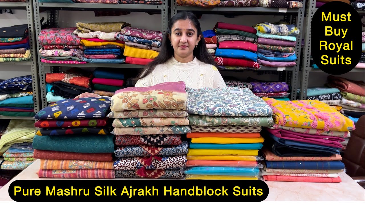 Pure Mashru Silk Suits🌹South cotton suits🌹Corduroy suits🌹Pichwai spun pashmina suits🌹 Jamdani suits🌹