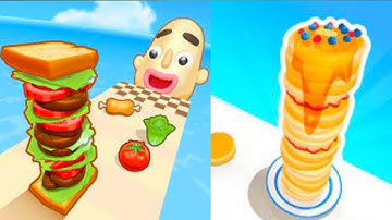 Sandwich Run 🥪 Vs Pancake Run 🥞- Gameplay All Level New Apk Update Android, Ios