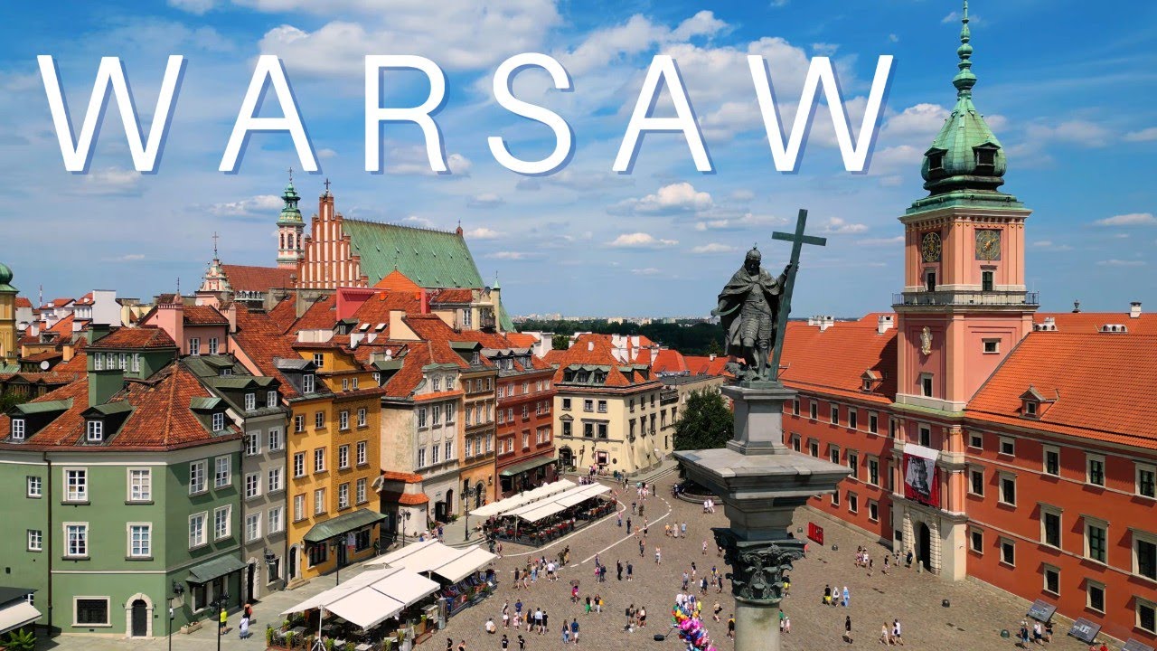 Warszawa Stare Miasto z drona / Warsaw Old Town by drone | Poland 🇵🇱 [4K]