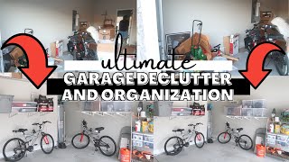 EXTREME GARAGE DECLUTTER & ORGANIZATION | ORGANIZED GARAGE BEFORE & AFTER | NEW & OLD SHELVING UNITS
