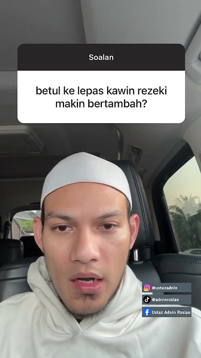 Betul ke lepas kahwin, rezeki makin bertambah? | Ustaz Adnin Roslan #qna #shortdakwah #malaysia