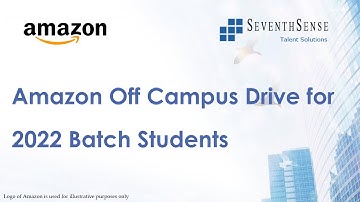 Amazon Off Campus Drive | BE/ BTech (CS/IT/IS)/ MCA | 2022 Batch | ₹ 10 LPA - ₹ 15 LPA - Link Below