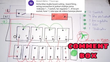 7 switch 4 socket 1 reguletor 1 fuse 1 indicator board wiring daigram