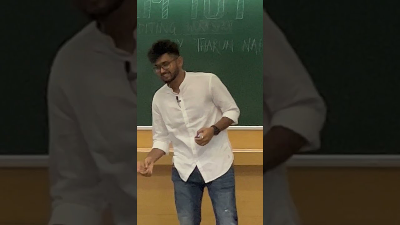 When TharunSpeaks Came To IIT Bombay Take Session On Video Editing Shorts