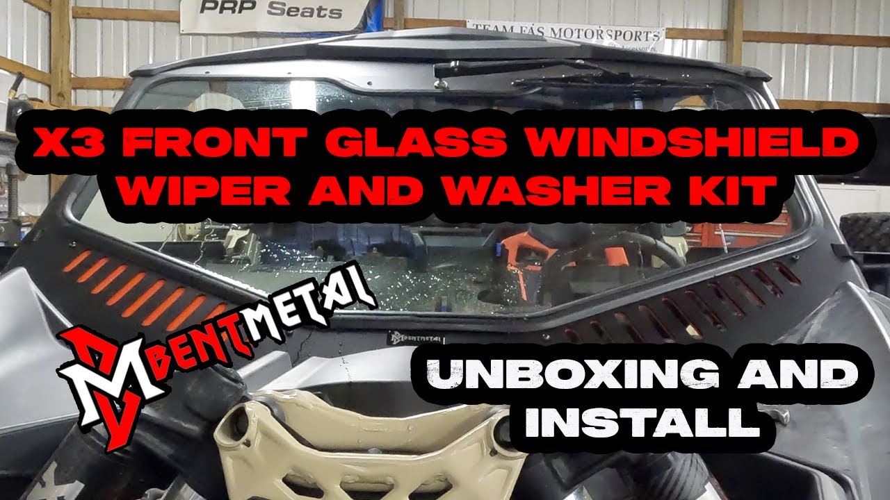 Bent Metal X3 Front Glass Windshield with Wiper/Washer Kit Unboxing and Full Detailed Install