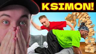 REACTING TO SIDEMEN GIANT JENGA *PAINFUL*
