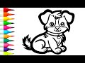 Cute Dog Drawing || How To Draw a Dog easy Step by Step | Draw Animals | Dog drawing Cow Drawing 🐕🐄