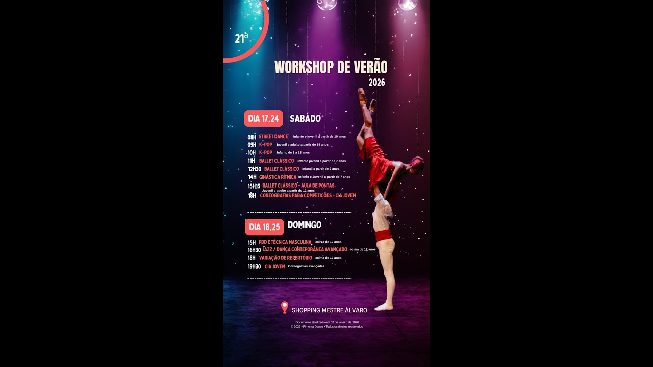 Workshop de Verão 2026 Pimenta Dance