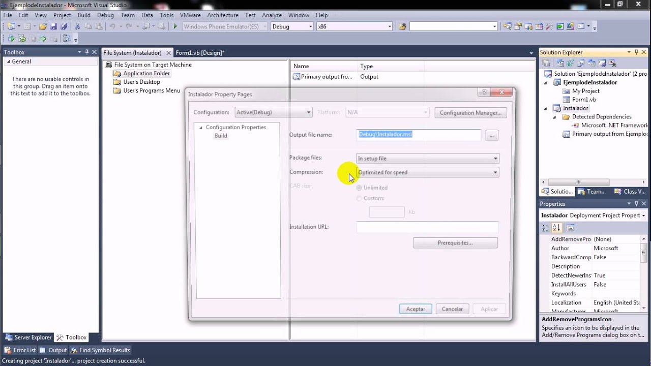 Como crear un Instalador de una Aplicacion en Visual Studio 2010 - YouTube