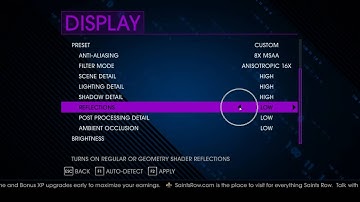 How To Disable Reflections In Saints Row IV