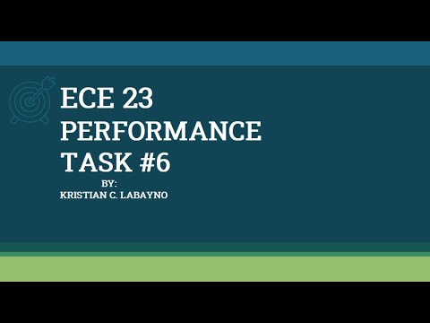 ECE 23-Performance Task #6 || Kristian C. Labayno