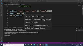 Remove dictionary items in python