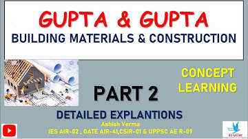 Building Materials & Construction|Gupta & Gupta|Detailed Explanations||Ques 11-20|Part-2