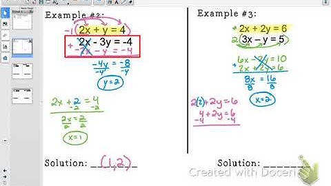 C6T3 Video Notes: Solving a System of Equations using Elimination