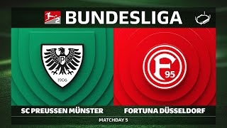 GYVAI SC Preußen Münster vs. Fortuna Düsseldorf | 5-oji diena - Bundesliga 2 2025/26