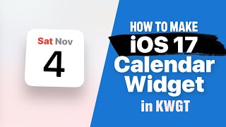 How To Make iOS 17 Calendar Widget KWGT Tutorial • EASY STEPS screenshot 5