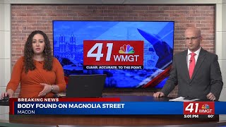 Coroner: Body found on Magnolia Street in downtown Macon