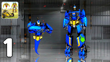 Flying Ghost Robot Car Game: Transforming Robot Games-Level 1-2 Part 1(Android GamePlay Walkthrough)