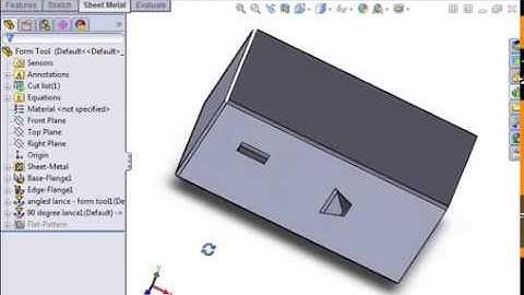 SolidWorks Sheet Meta Study, 02 Library Features   03 Forming Tools vs Derived Parts