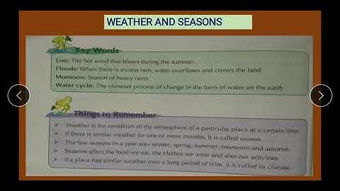 Weather and Seasons| Chapter-16 |Recap |Class 3 | EVS |by Durga