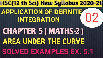 No. 02 Application of Definite Integration Ex.5.1|Solved Sums(Basic Concepts)|12th Science Maths-II
