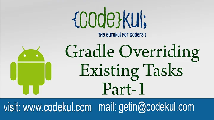 Android Tutorial 2019 - Gradle Overriding Existing Tasks Part-1