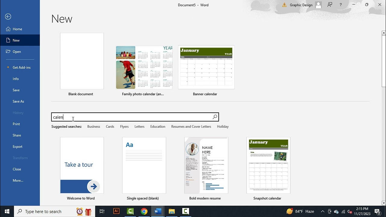 how to insert calendar symbol in word
