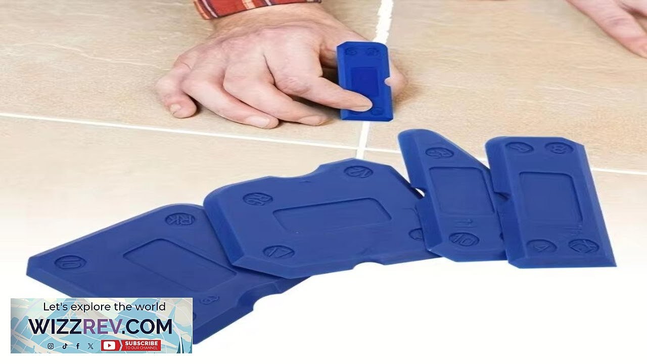 Набор из 4 силиконовых инструментов для герметизации швов, скребок для цемента, герметик, средств...