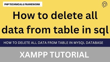 how to delete all data from table in sql || how to delete all data from table in mysql database
