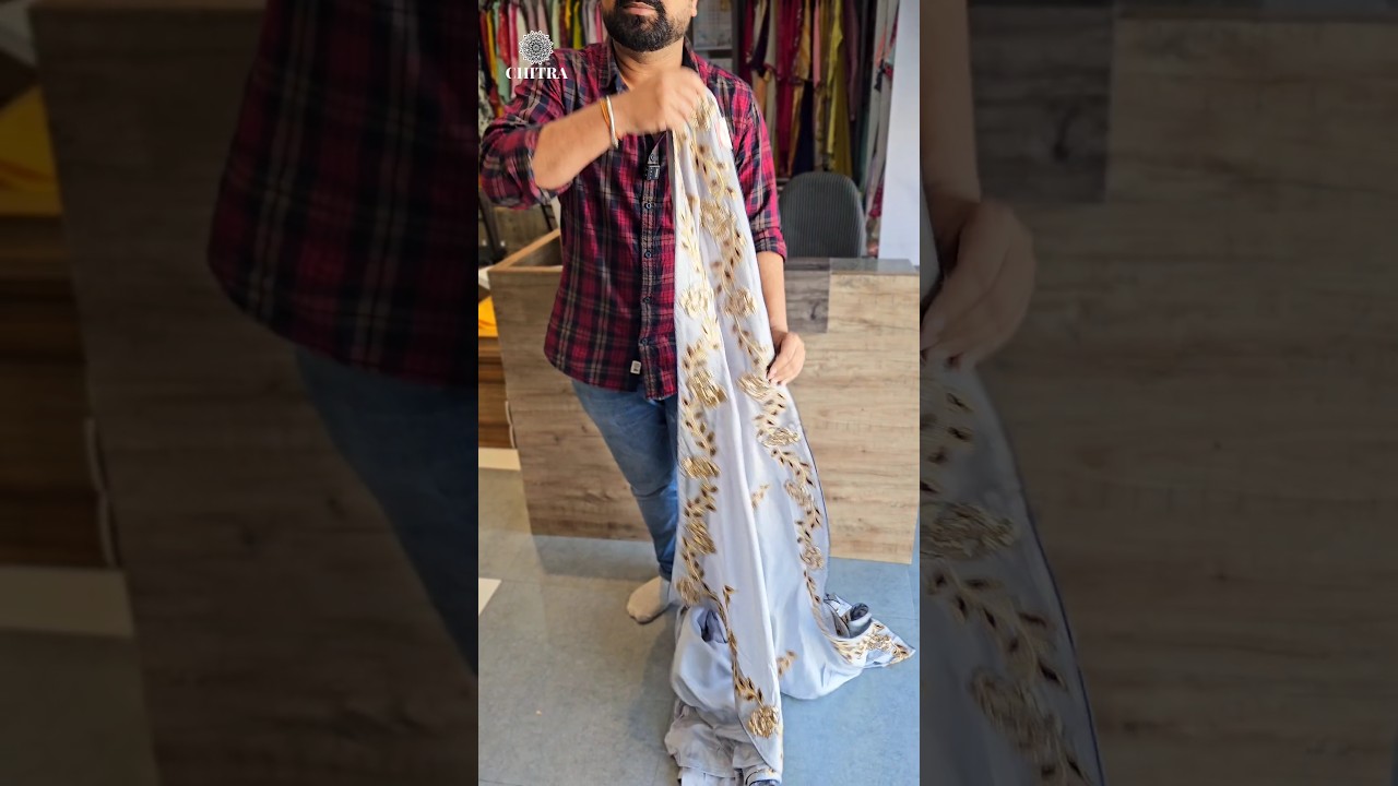 Pure Russian Silk Saree 👑 Heavy Handwork Luxury 