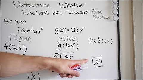 Determine If Functions Are Inverses - Compositions - Extra Practice