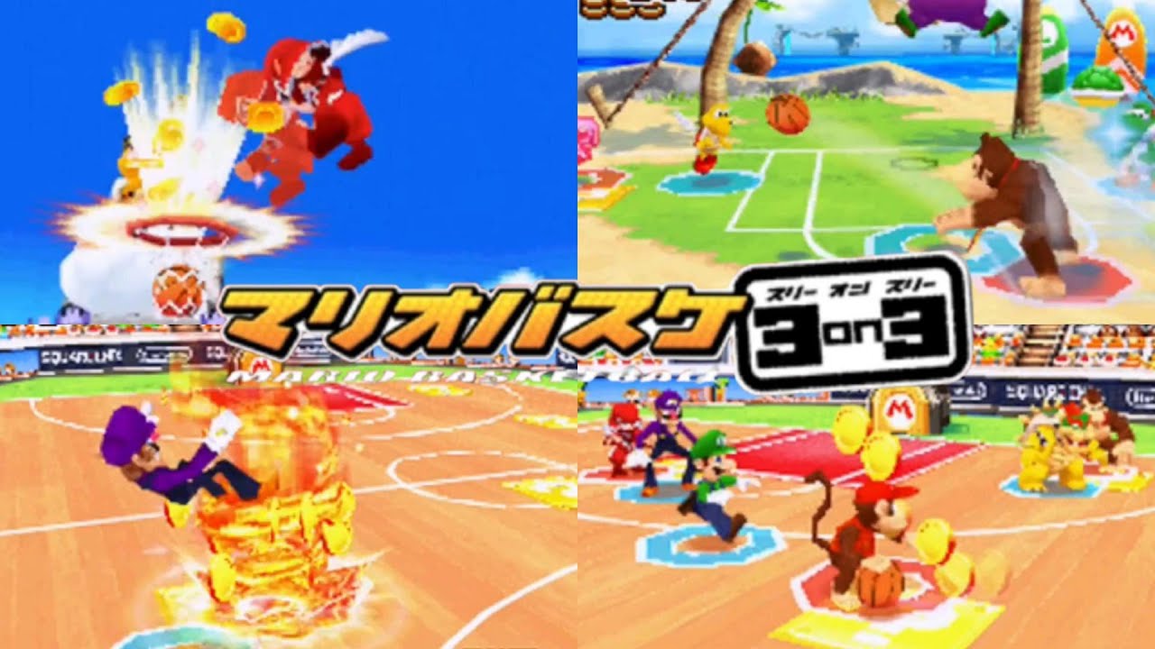 Hard mode: Unable to stop the enemy's shots [Mario Basketball 3on3