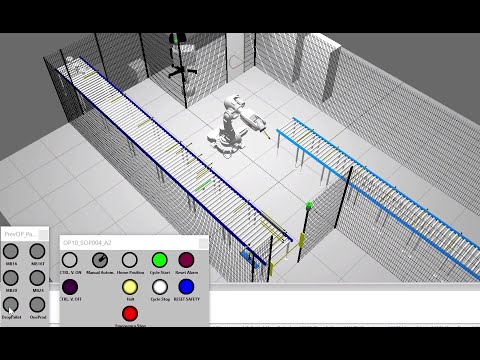 Simulation of a real process in a production line.