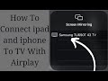 How to connect ipad and iphone to tv with airplay