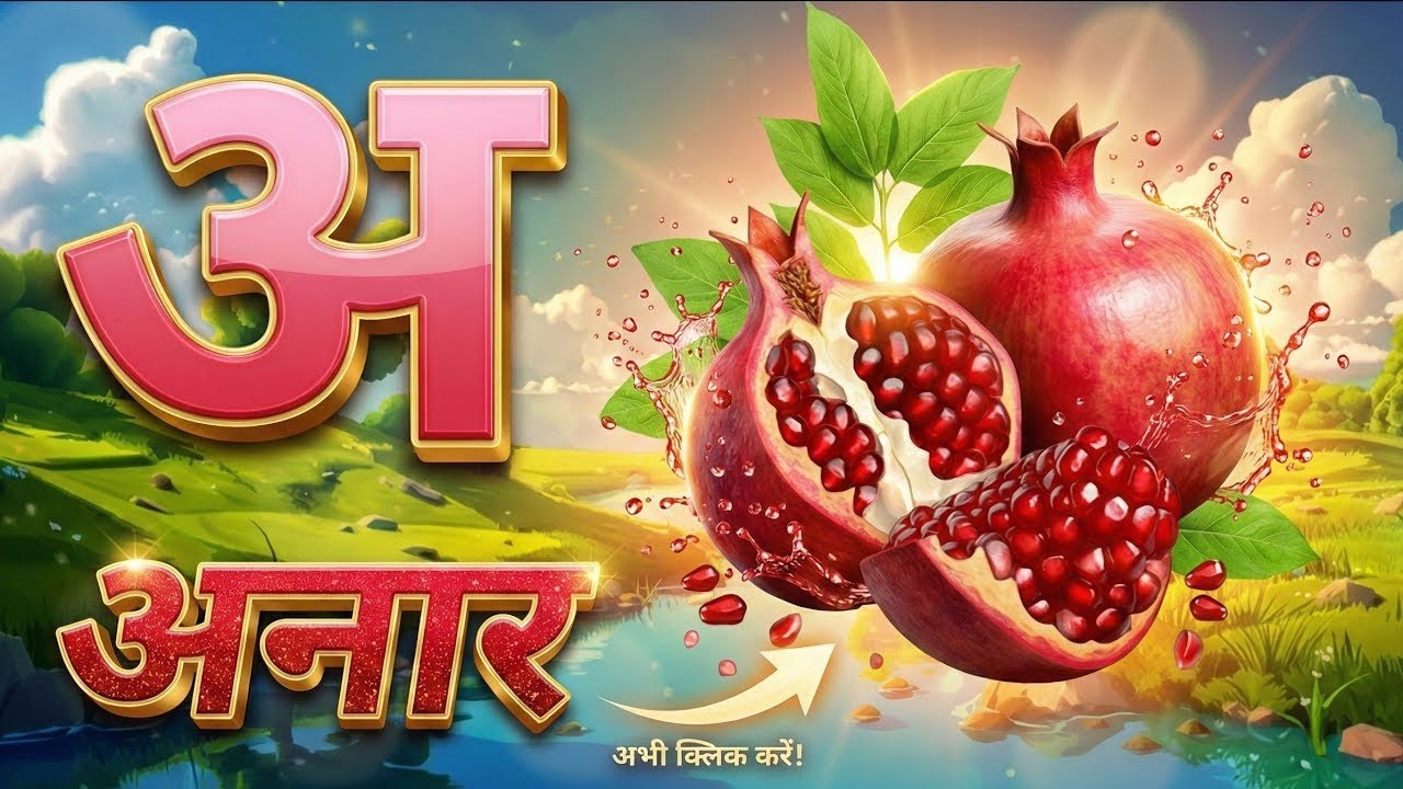 **अ से अनार 🍎 | आ से आम 🥭 | क से कबूतर 🕊️ | ख से खरगोश 🐰 | ज्ञ से ज्ञानी 📚 | हिंदी वर्णमाला सीखें | 