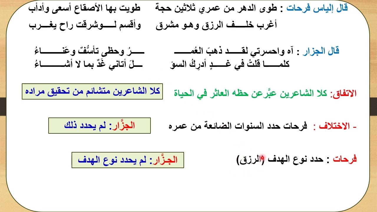 موازنات شعرية