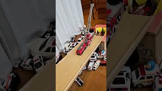 Fire Trucks Go into the hole #firetruck #minicar #toys