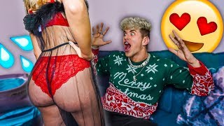 I Wore a Scandalous Christmas Outfit To See My Fiance React.. *HIS MOM WALKED IN*