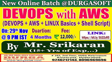 DEVOPS with AWS Online Training @ DURGASOFT